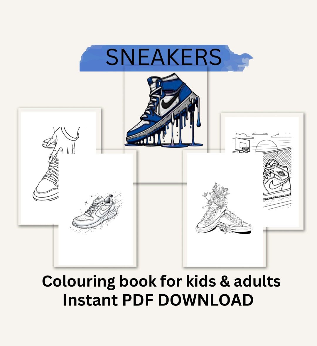 Sneaker themed - Colouring book